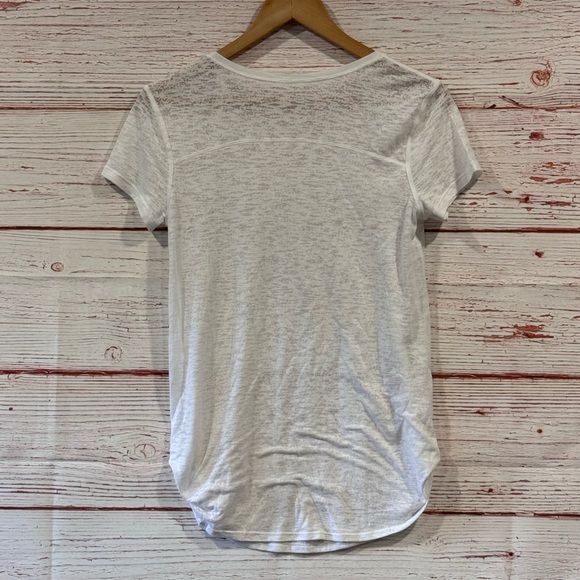 Lululemon Round Two Tee Burnout in White Sz 6 - Picture 9 of 12